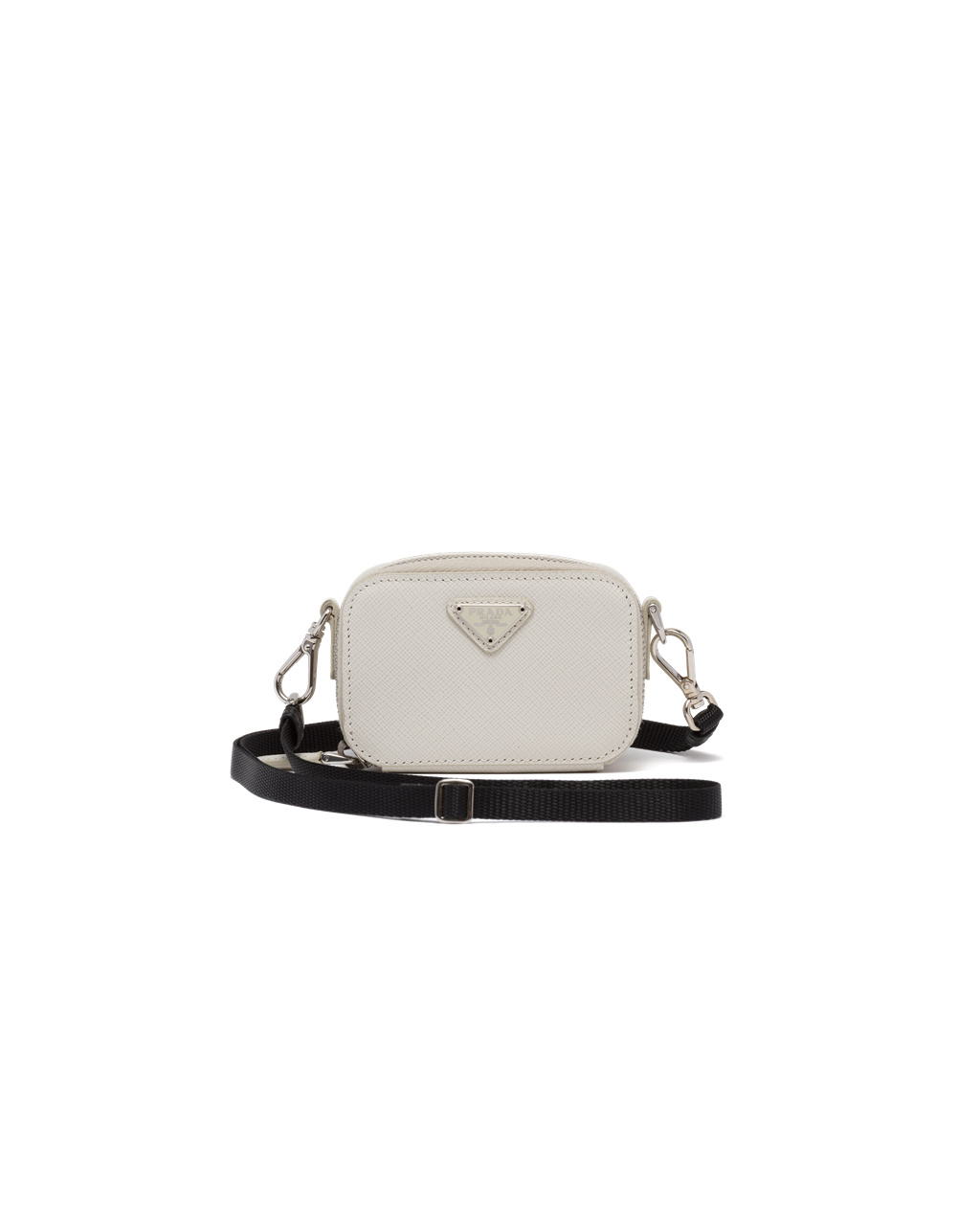 Prada Saffiano Kozene Mini Pouch Biele | SHJPAK352