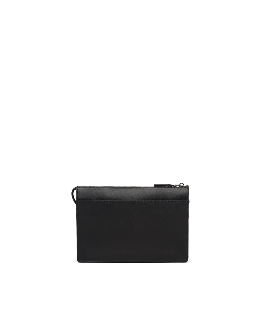 Prada Saffiano Kozene Pouch Čierne | LQITSV238