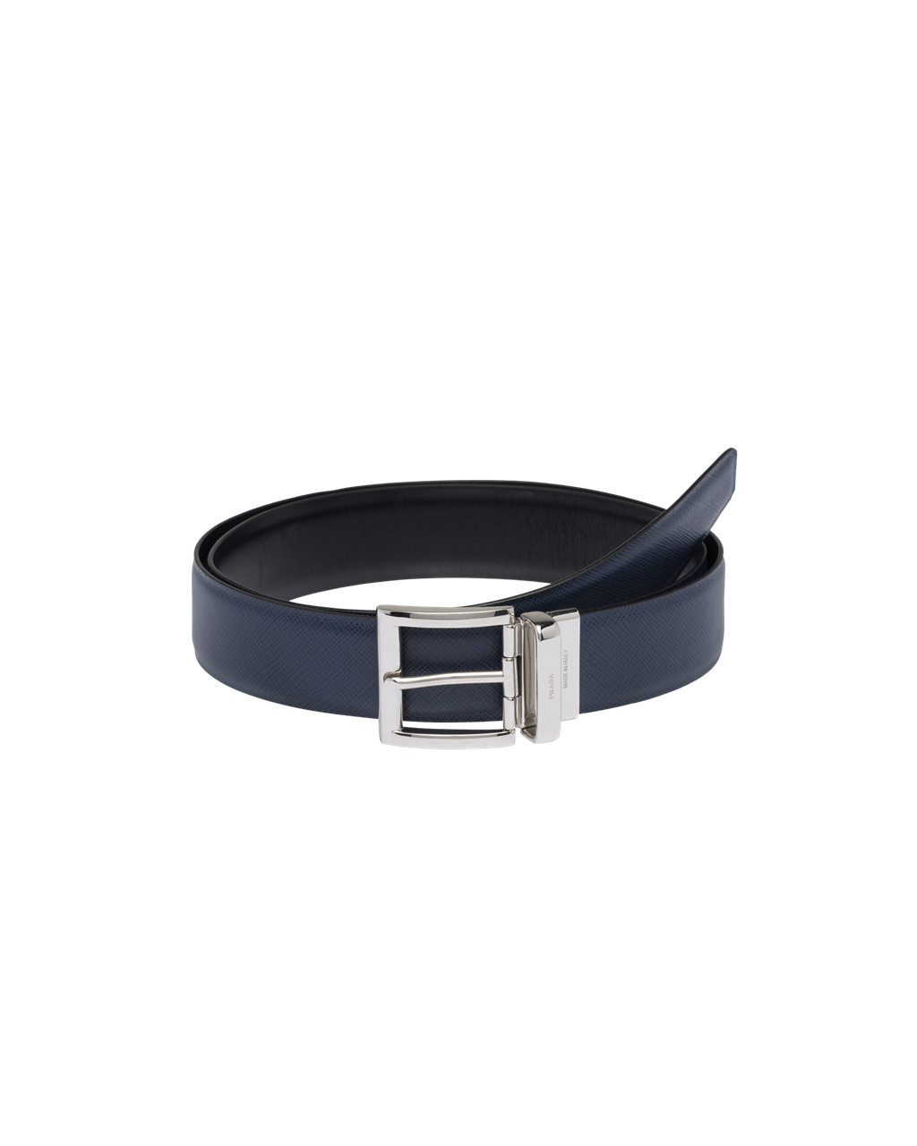 Prada Saffiano Kozene Reversible Belt Čierne Modre | NIYPWH629