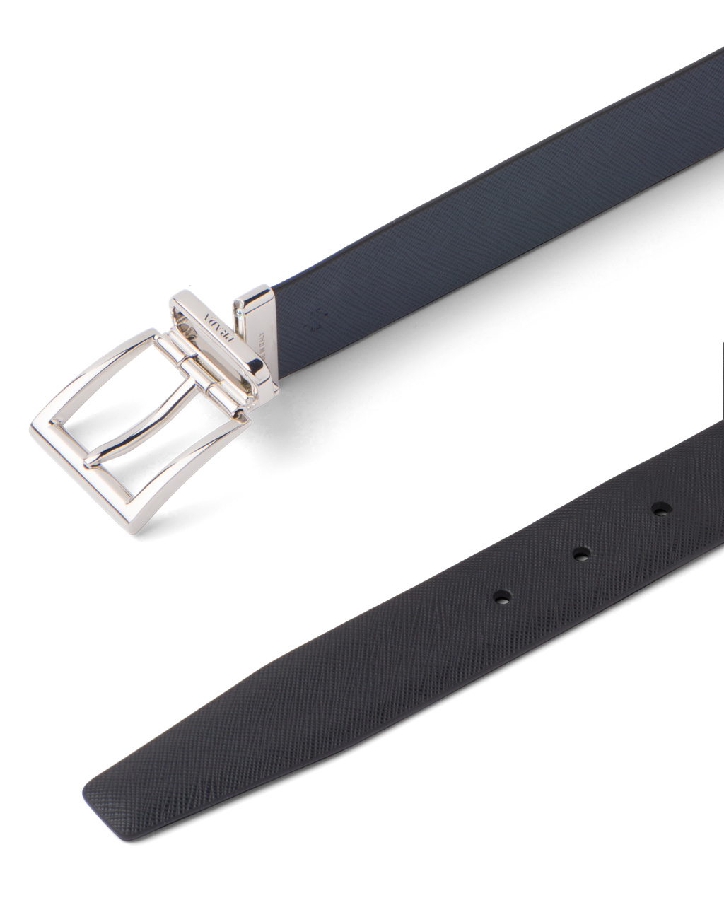 Prada Saffiano Kozene Reversible Belt Čierne Modre | OFLSJP537