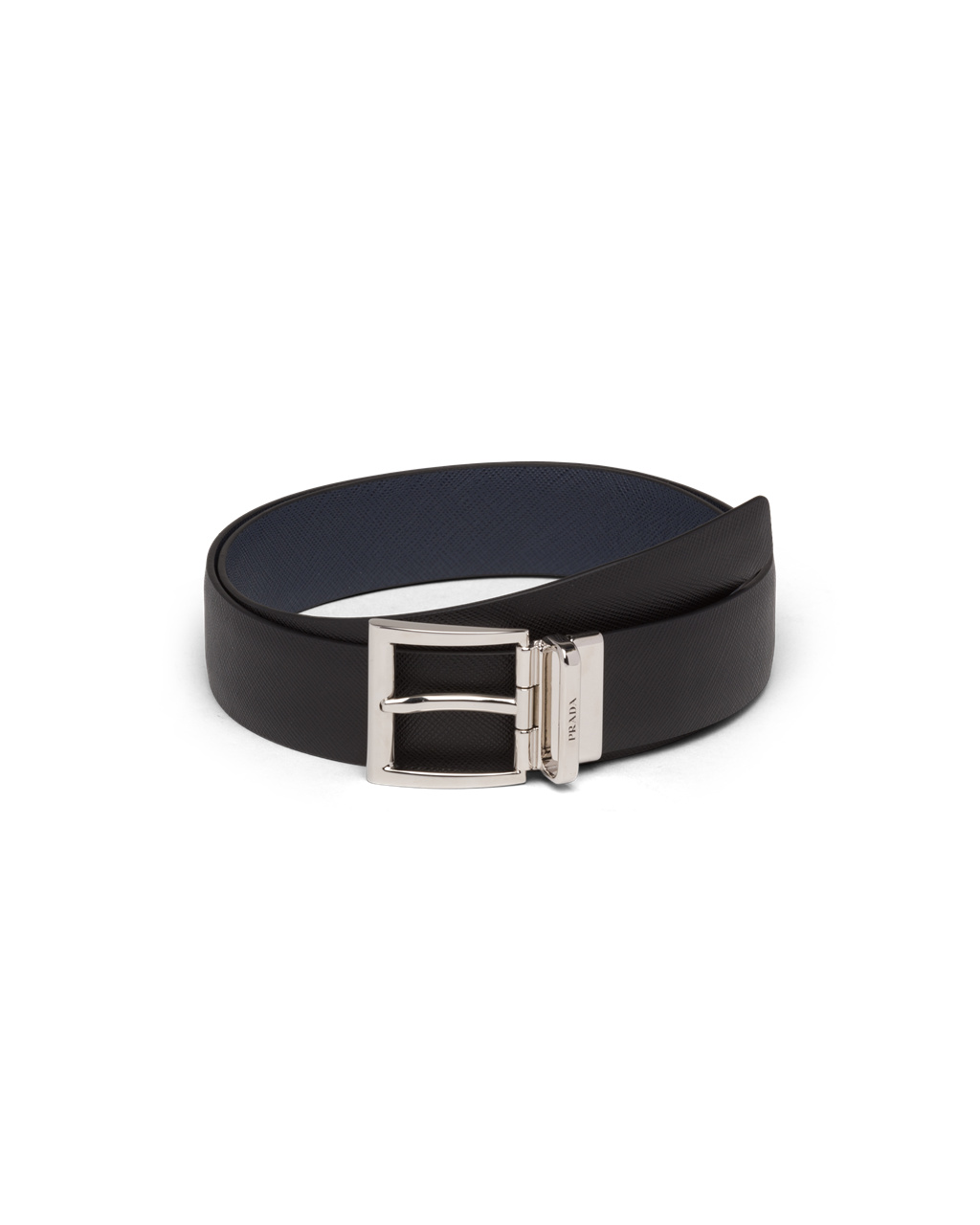 Prada Saffiano Kozene Reversible Belt Čierne Modre | OFLSJP537