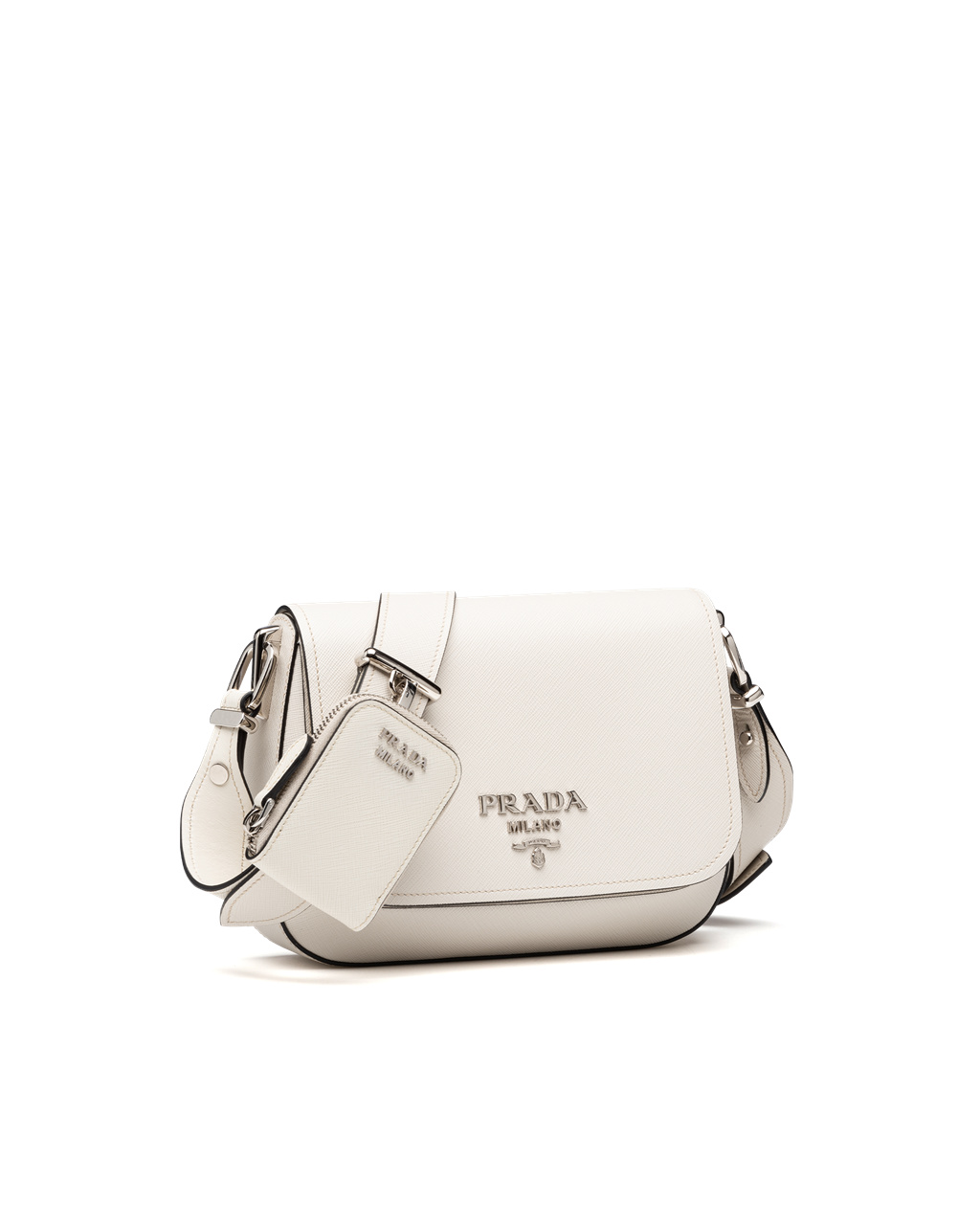 Prada Saffiano Kozene Shoulder Bag Biele | YFAJXZ495