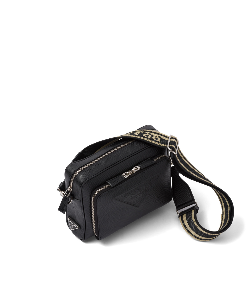 Prada Saffiano Kozene Shoulder Bag Čierne | HPDZWT084