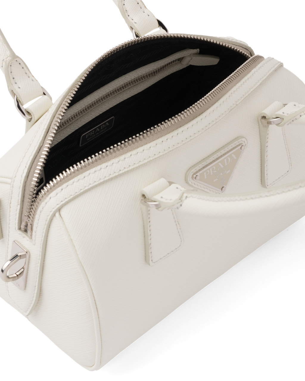 Prada Saffiano Kozene Top-handle Bag Biele | AXJSGY549