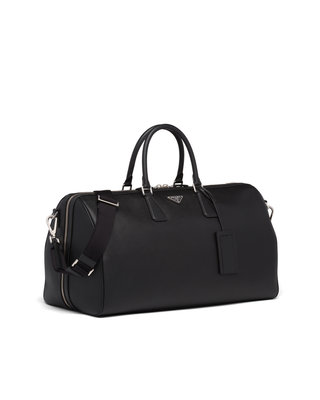 Prada Saffiano Kozene Travel Bag Čierne | XKHTWA852