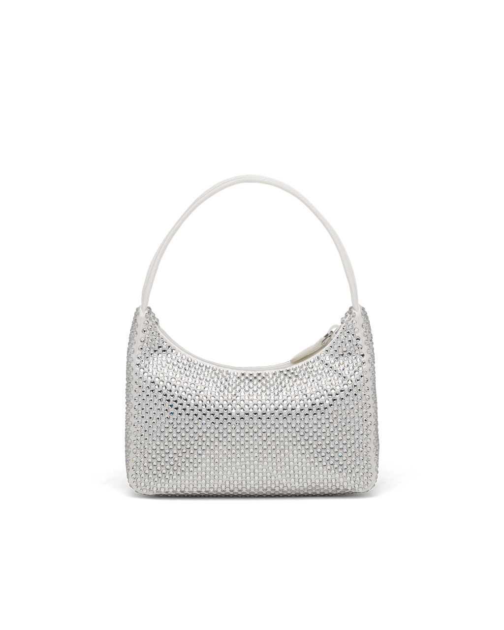 Prada Satin Mini-bag With Artificial Crystals Biele | NJQSPH879