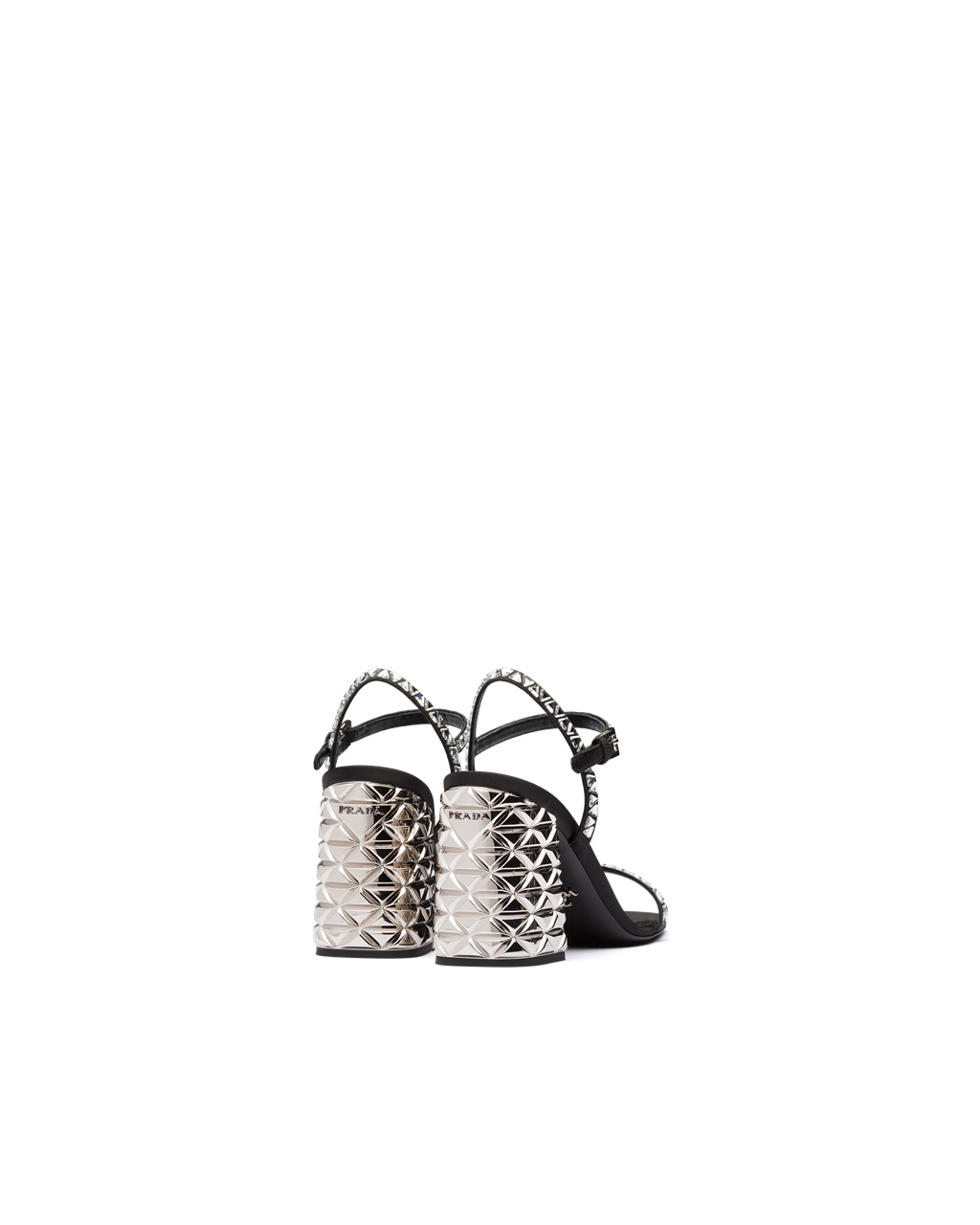 Prada Satin Sandals With Crystals Crystal | EXVRYC032