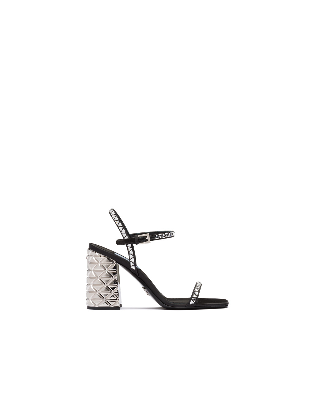 Prada Satin Sandals With Crystals Crystal | EXVRYC032