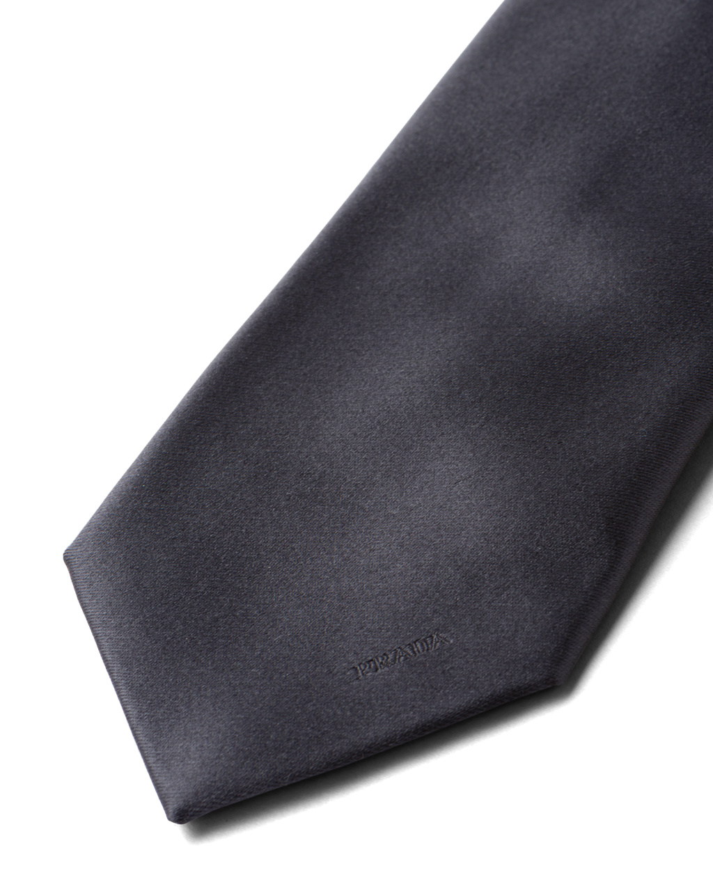 Prada Satin Tie Smoky Gray | GBNHOT182