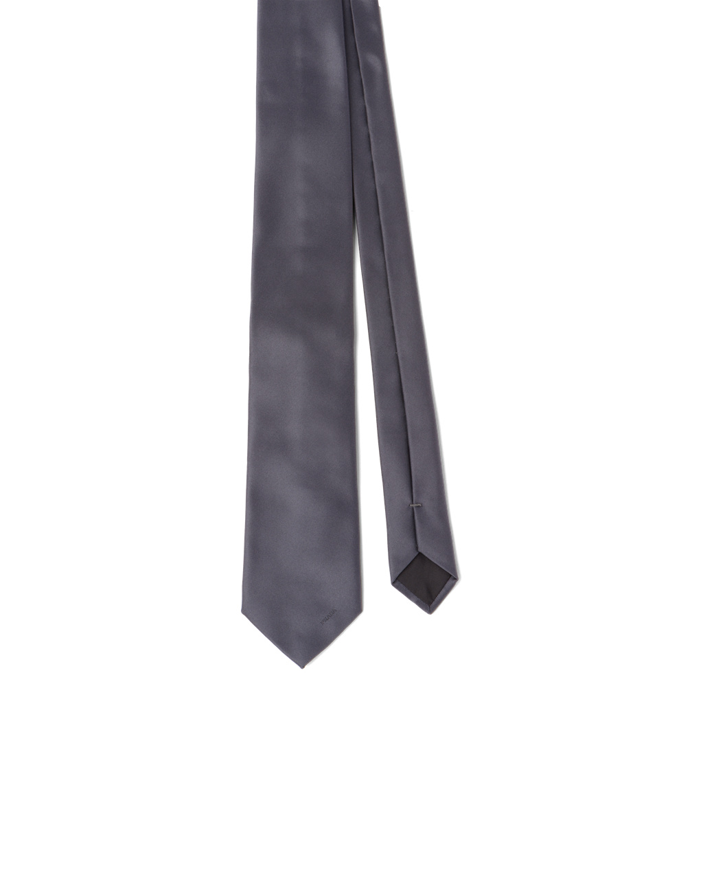 Prada Satin Tie Smoky Gray | GBNHOT182