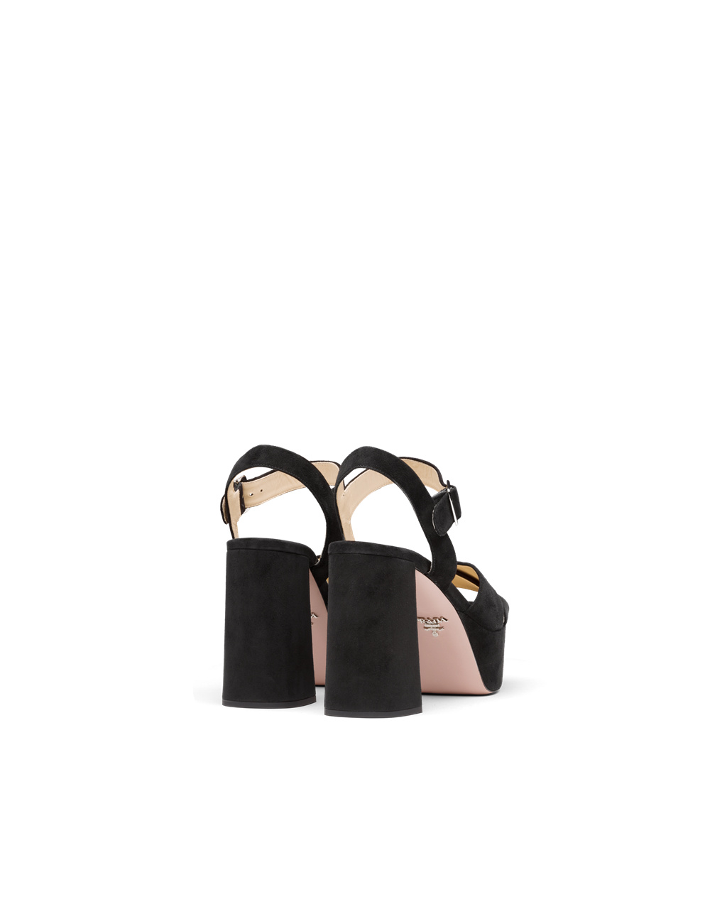 Prada Semisove Platforme Sandals Čierne | PKOMAW086