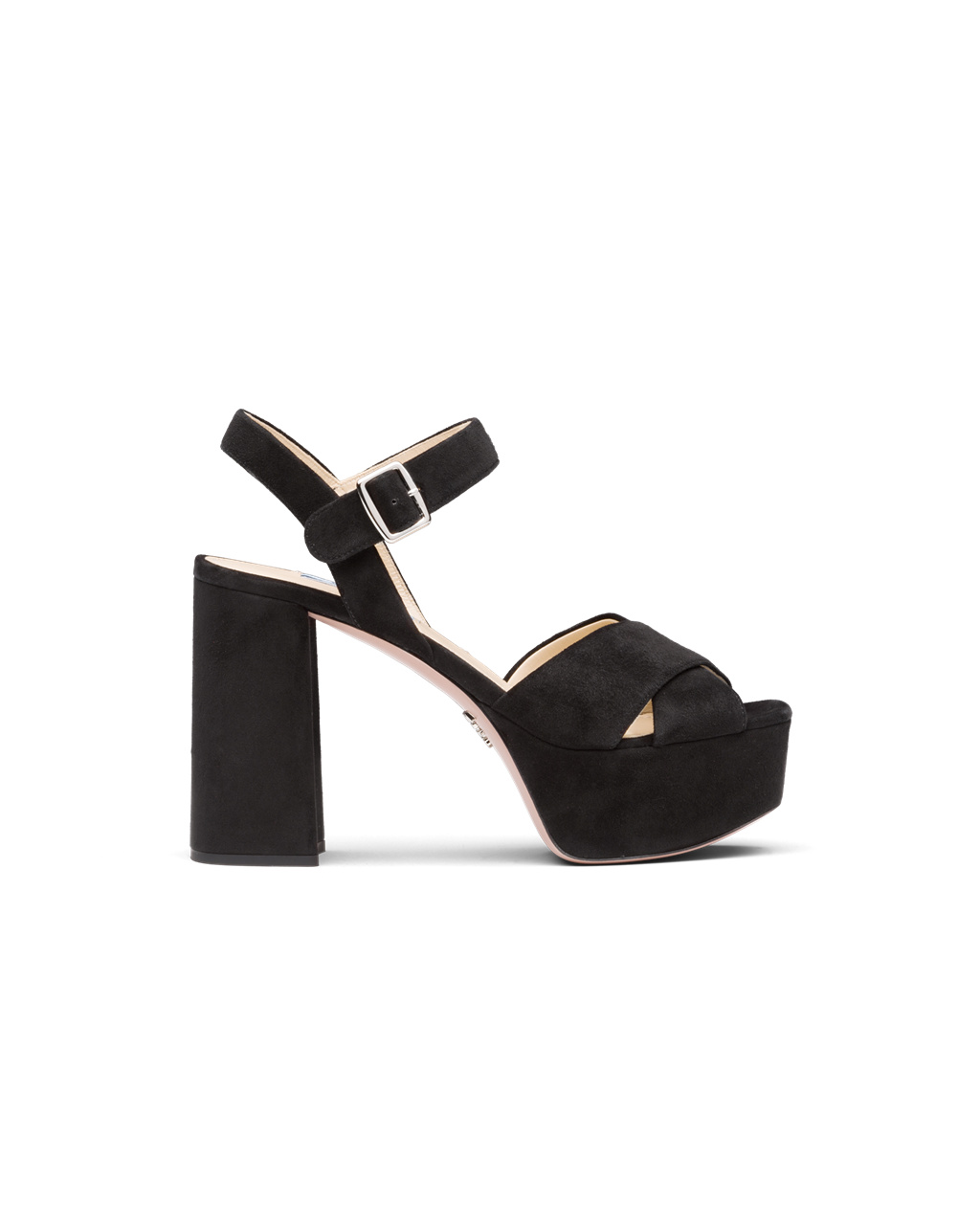 Prada Semisove Platforme Sandals Čierne | PKOMAW086