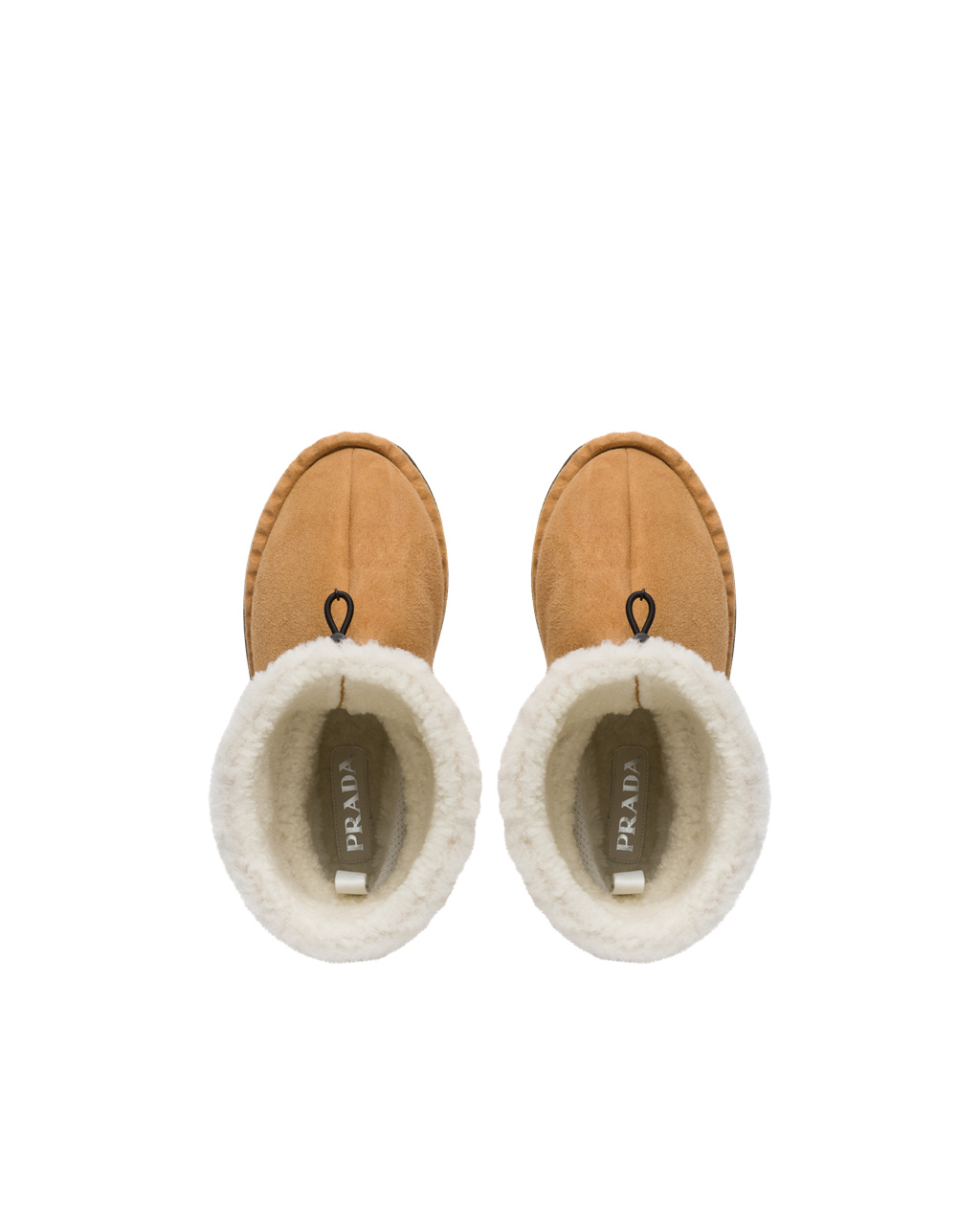 Prada Shearling Booties Cognac | WVEPZM706