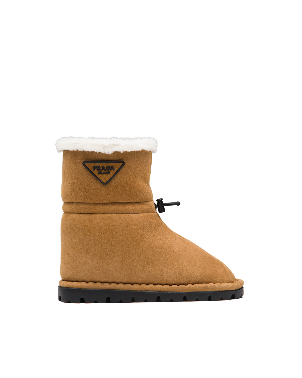 Prada Shearling Booties Cognac | WVEPZM706