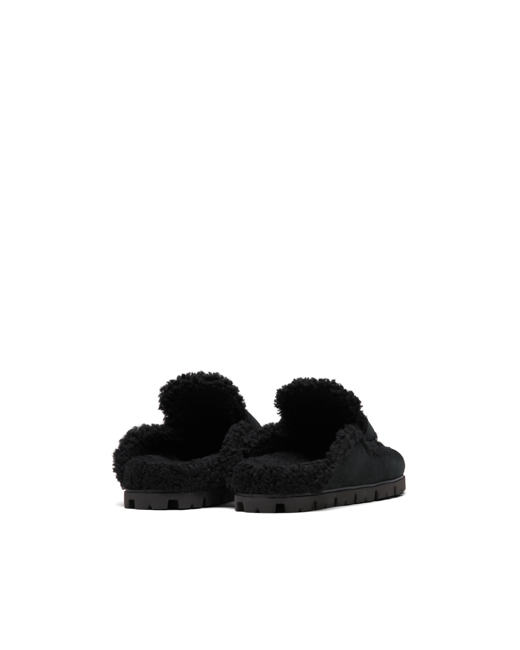 Prada Shearling Slippers Čierne | XLMZSU246