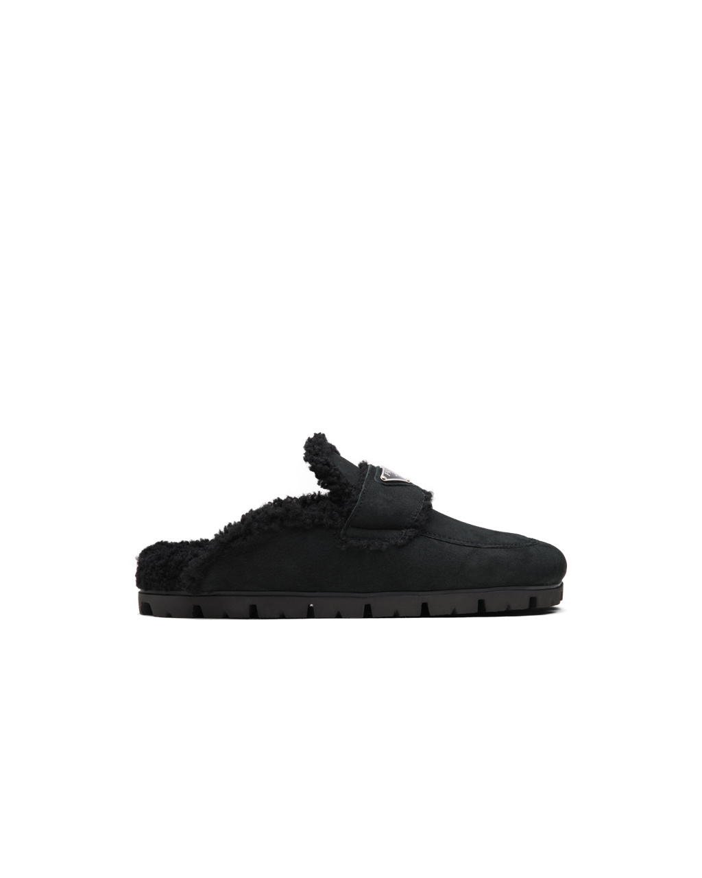 Prada Shearling Slippers Čierne | XLMZSU246