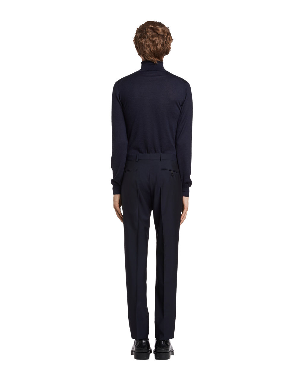 Prada Slim-fit Wool Trousers Námornícka Modrá | HLZAYV354