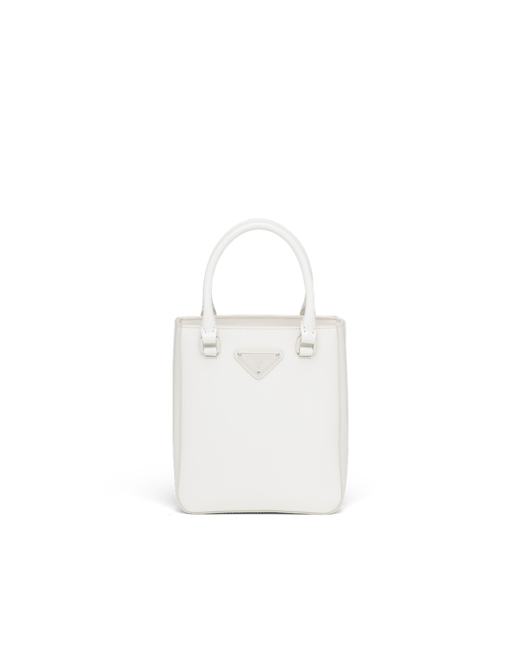 Prada Small Brushed Kozene Tote Biele | YQZOLS294