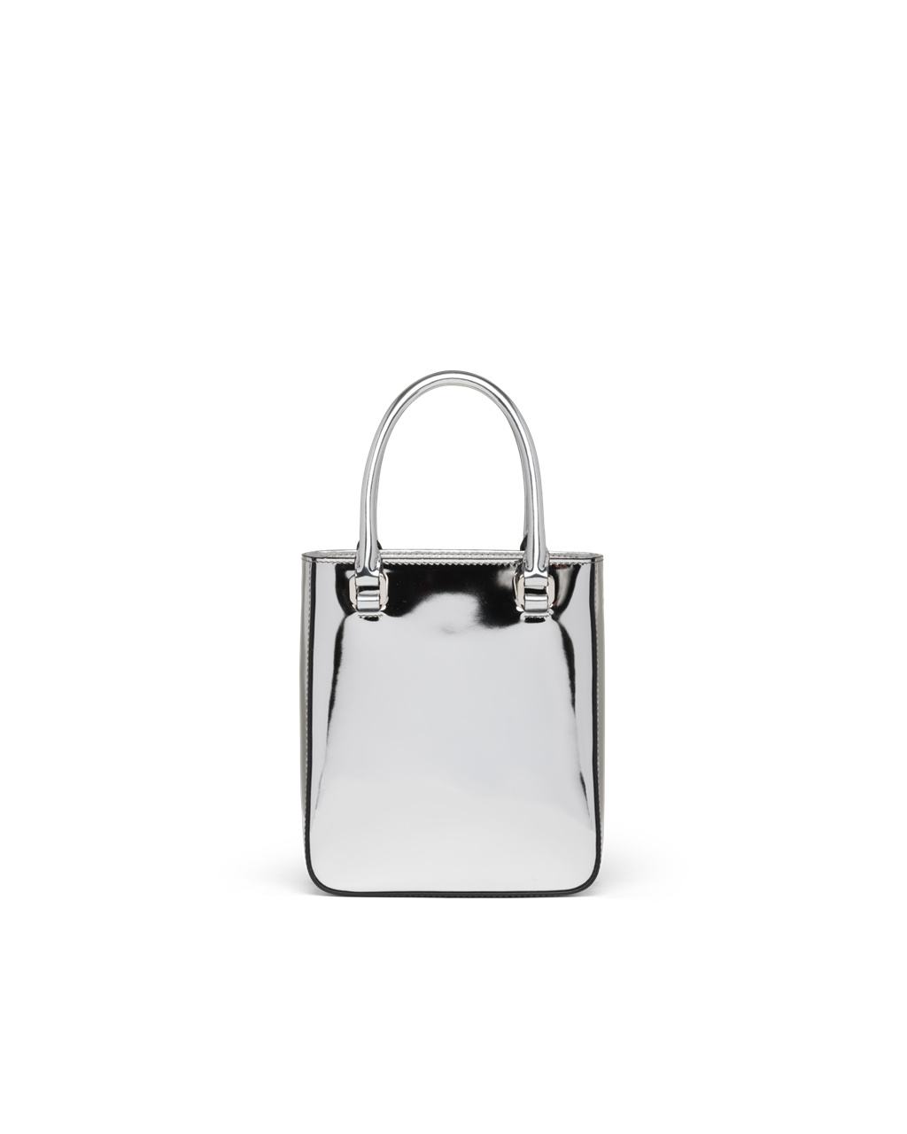 Prada Small Brushed Kozene Tote Strieborne | AYEPZR214