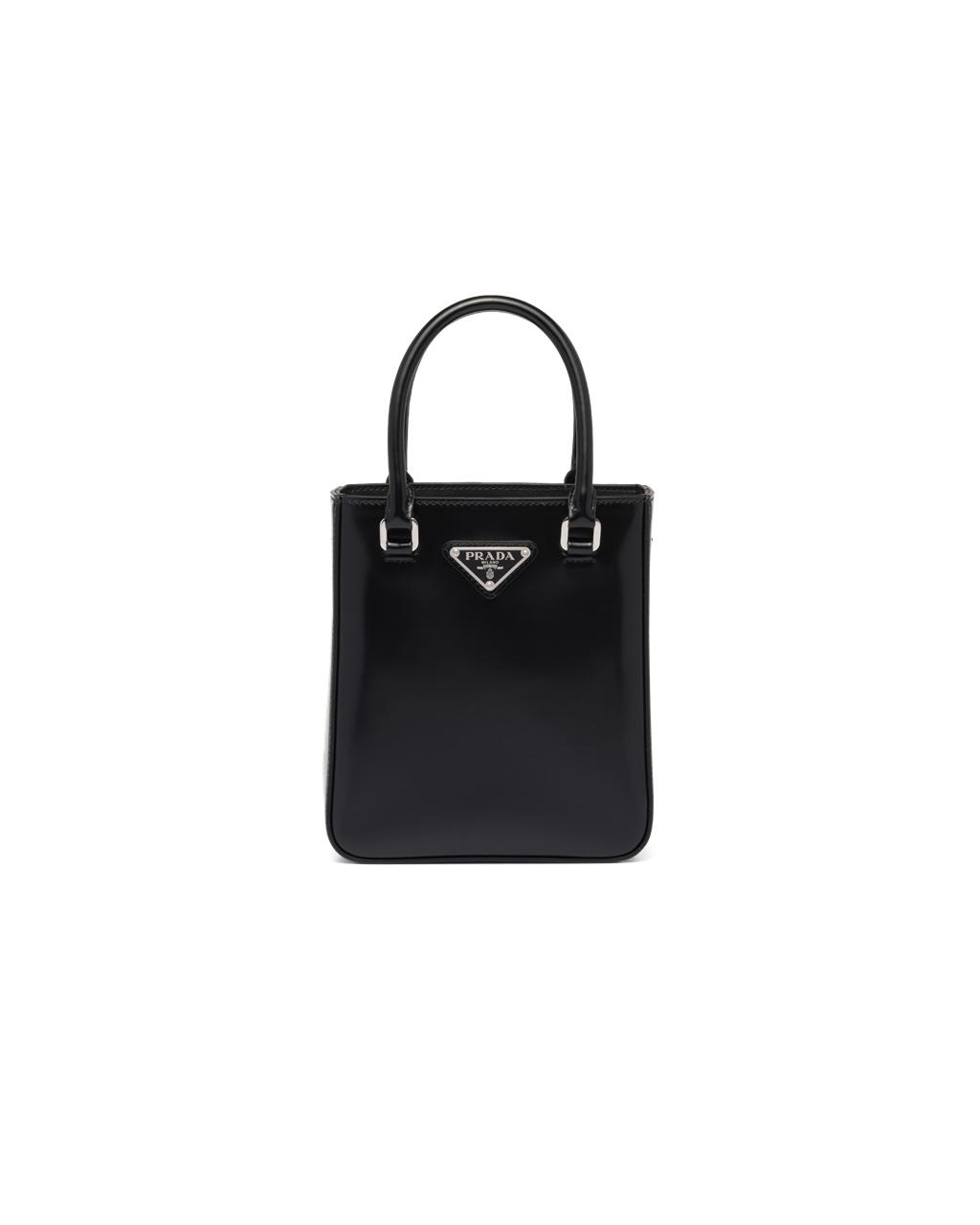 Prada Small Brushed Kozene Tote Čierne | YMRKFU903