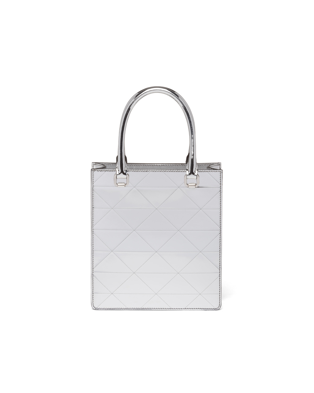 Prada Small Metallic Kozene Tote Bag Strieborne | EYRVPC068