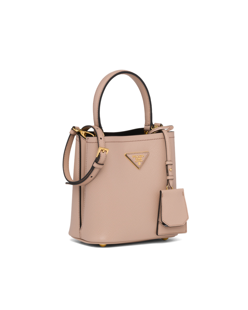 Prada Small Saffiano Kozene Prada Panier Bag Ruzove Čierne | GCBXQD976