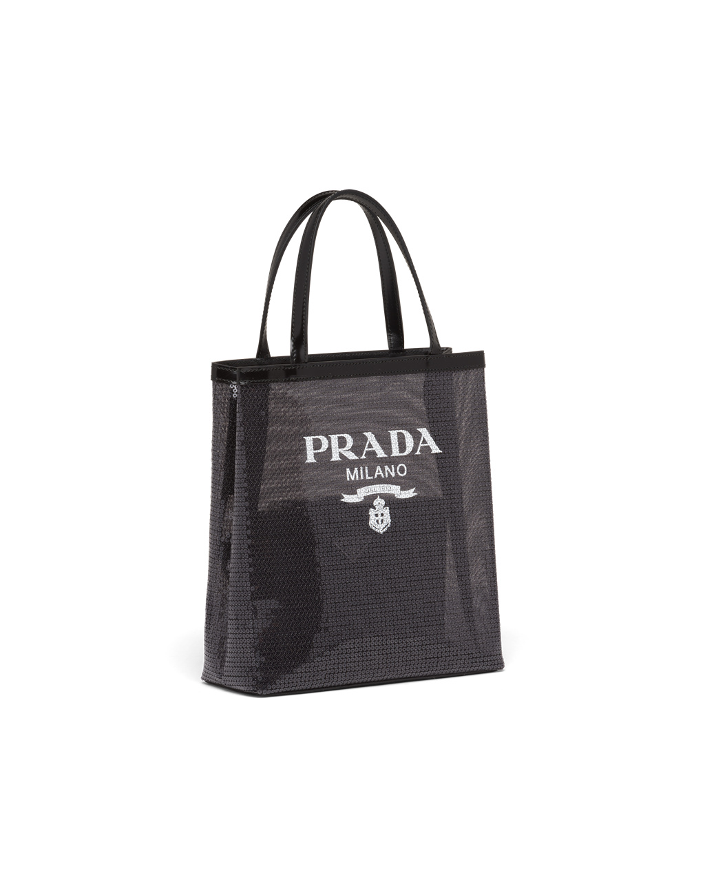 Prada Small Sequined Mesh Tote Bag Čierne | ODBAVW764