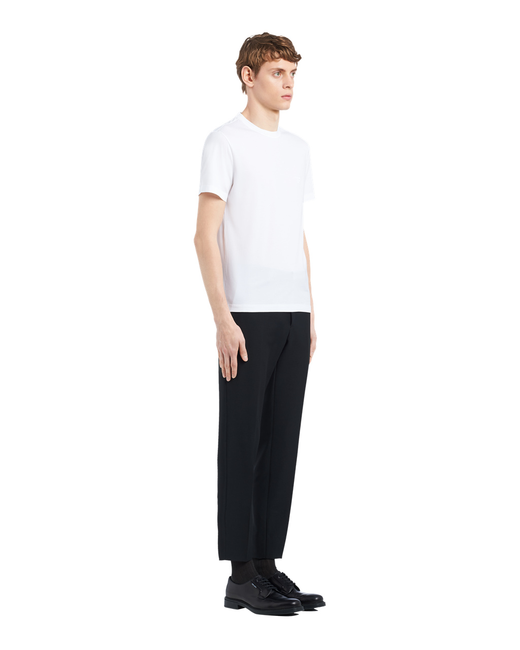 Prada Stretch Bavlnene T-shirt Biele | OQWJZH974