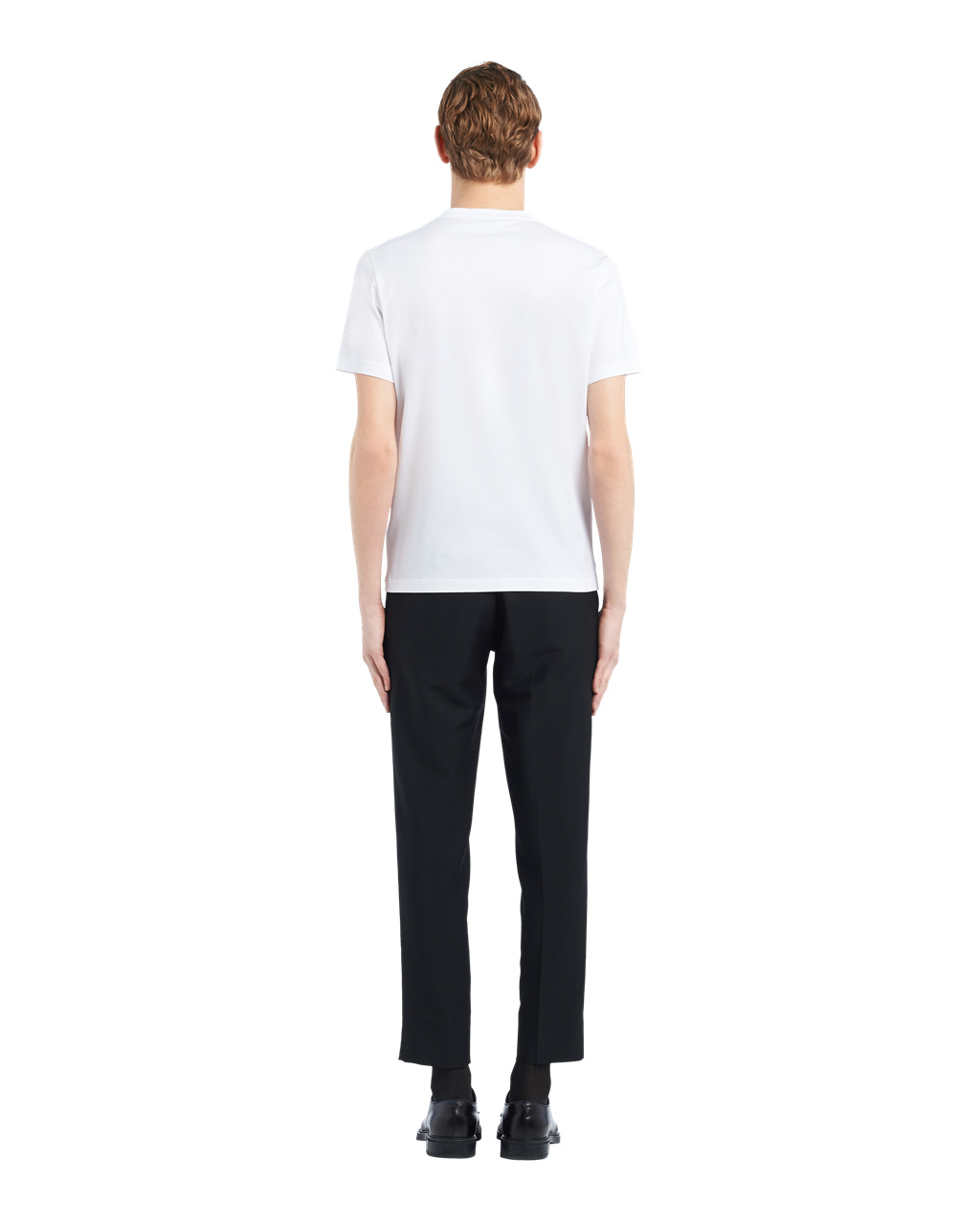 Prada Stretch Bavlnene T-shirt Biele | OQWJZH974