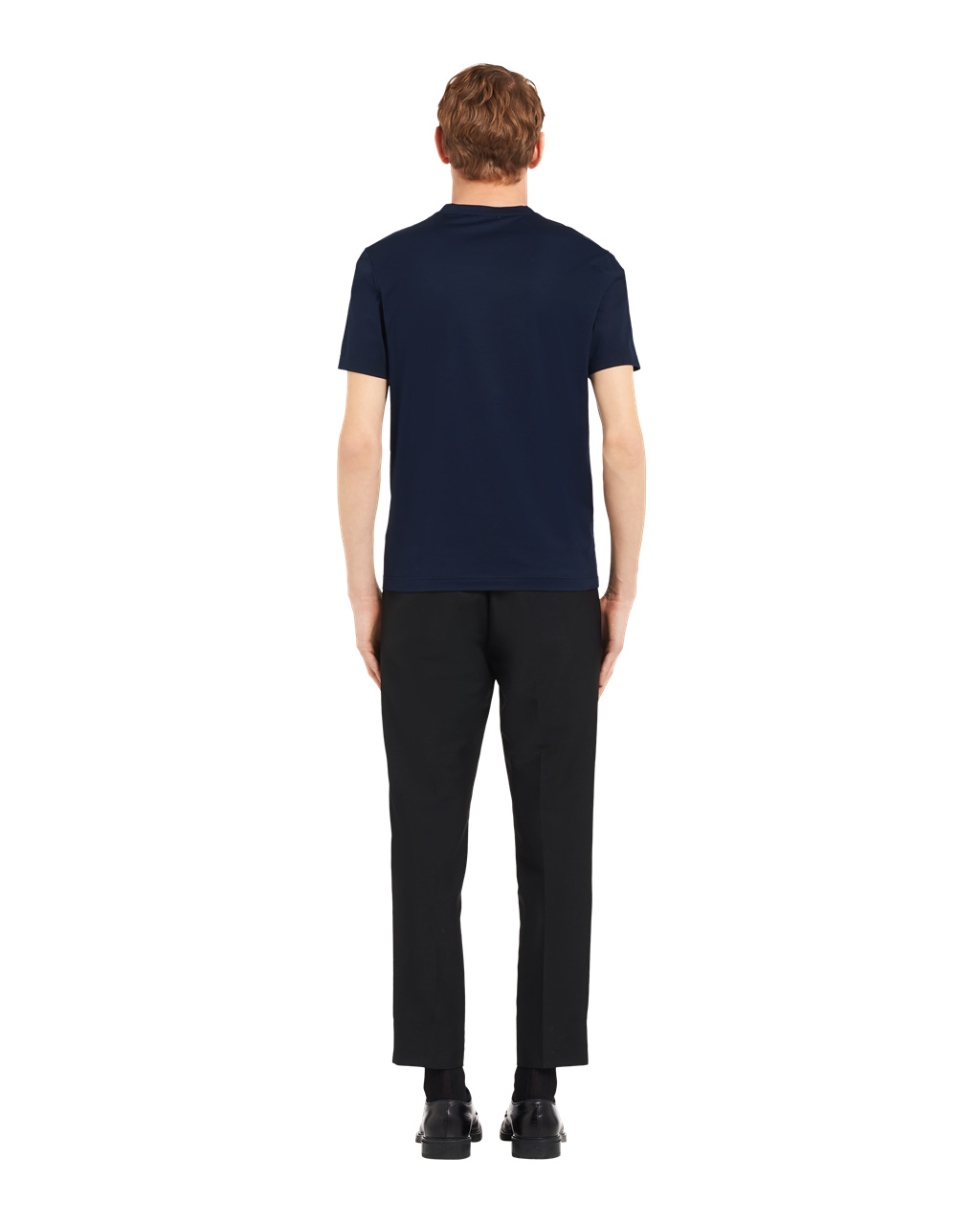 Prada Stretch Bavlnene T-shirt Námornícka Modrá | EGNHXY125