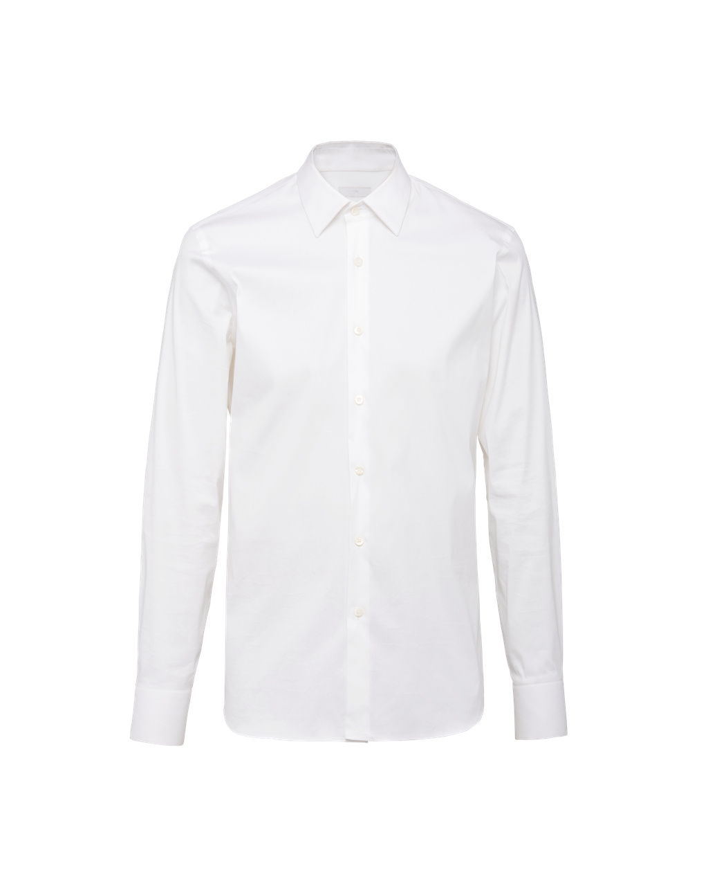 Prada Stretch Poplin Shirt Biele | YEJKOW063