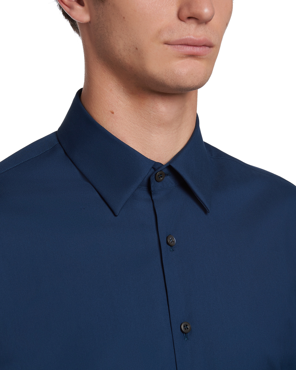 Prada Stretch Poplin Shirt Denim | HTDEUQ359