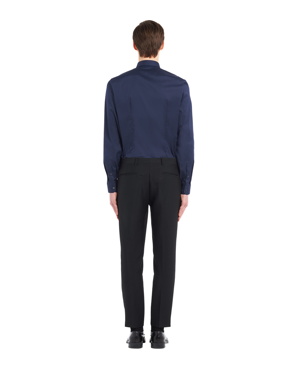 Prada Stretch Poplin Shirt Modre | FCPJYH408