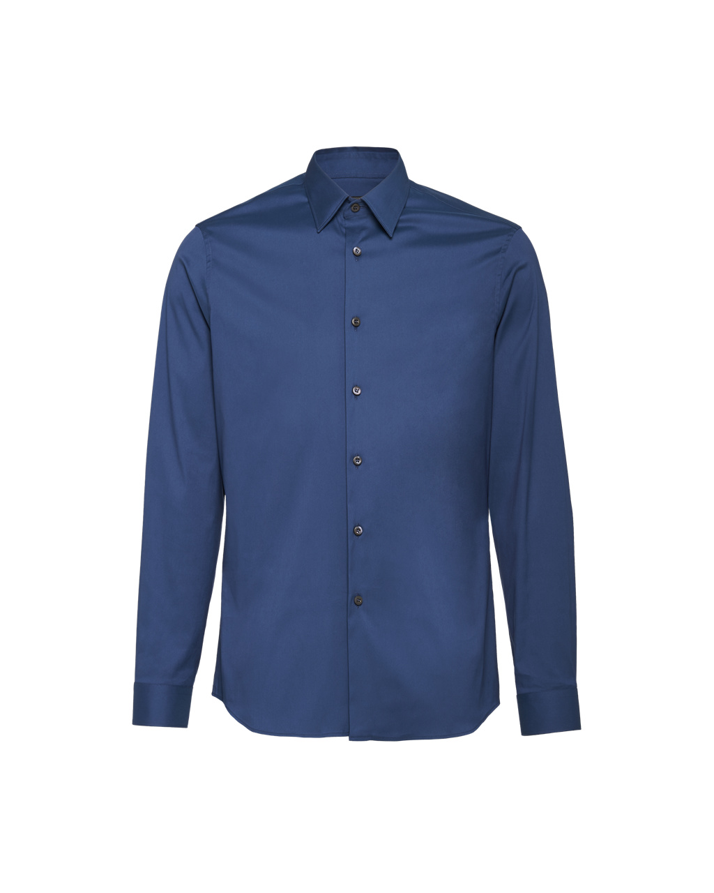 Prada Stretch Poplin Shirt Modre | IWLBMQ347