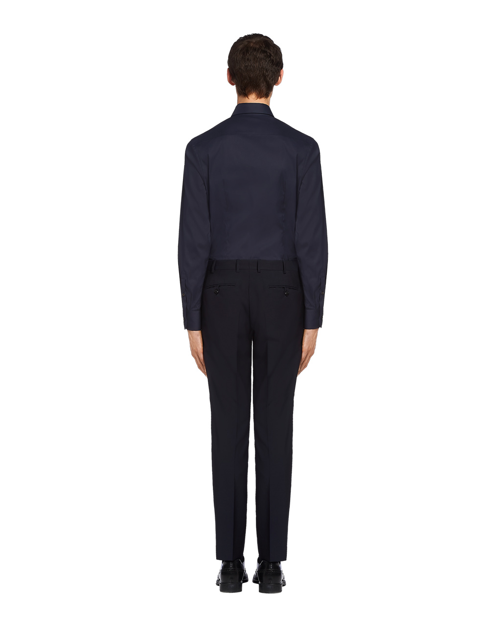 Prada Stretch Poplin Shirt Námornícka Modrá | FDPRNB063