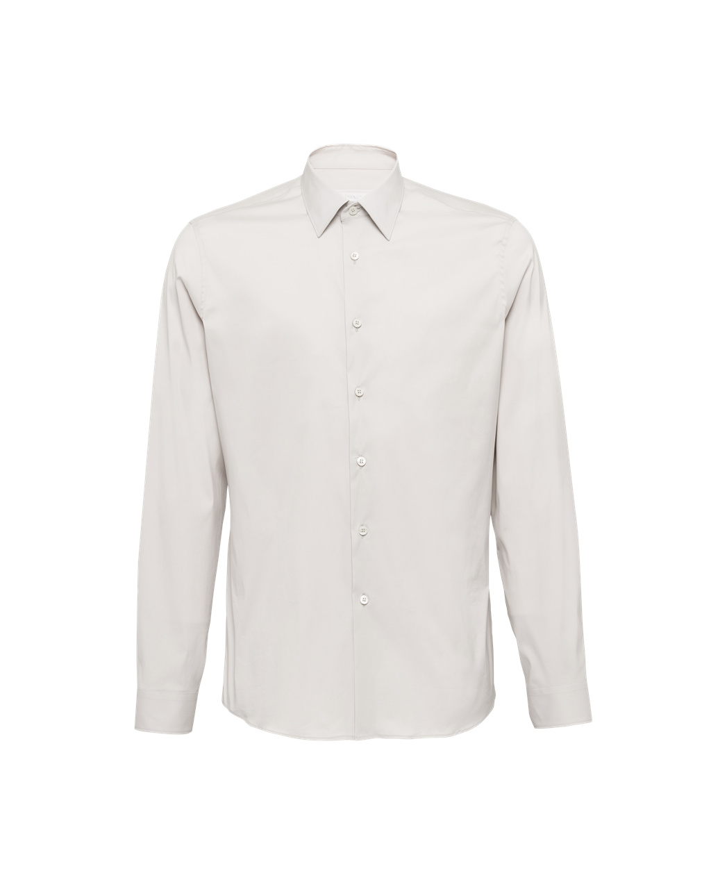 Prada Stretch Poplin Shirt Pearl Gray | JKTLPY173