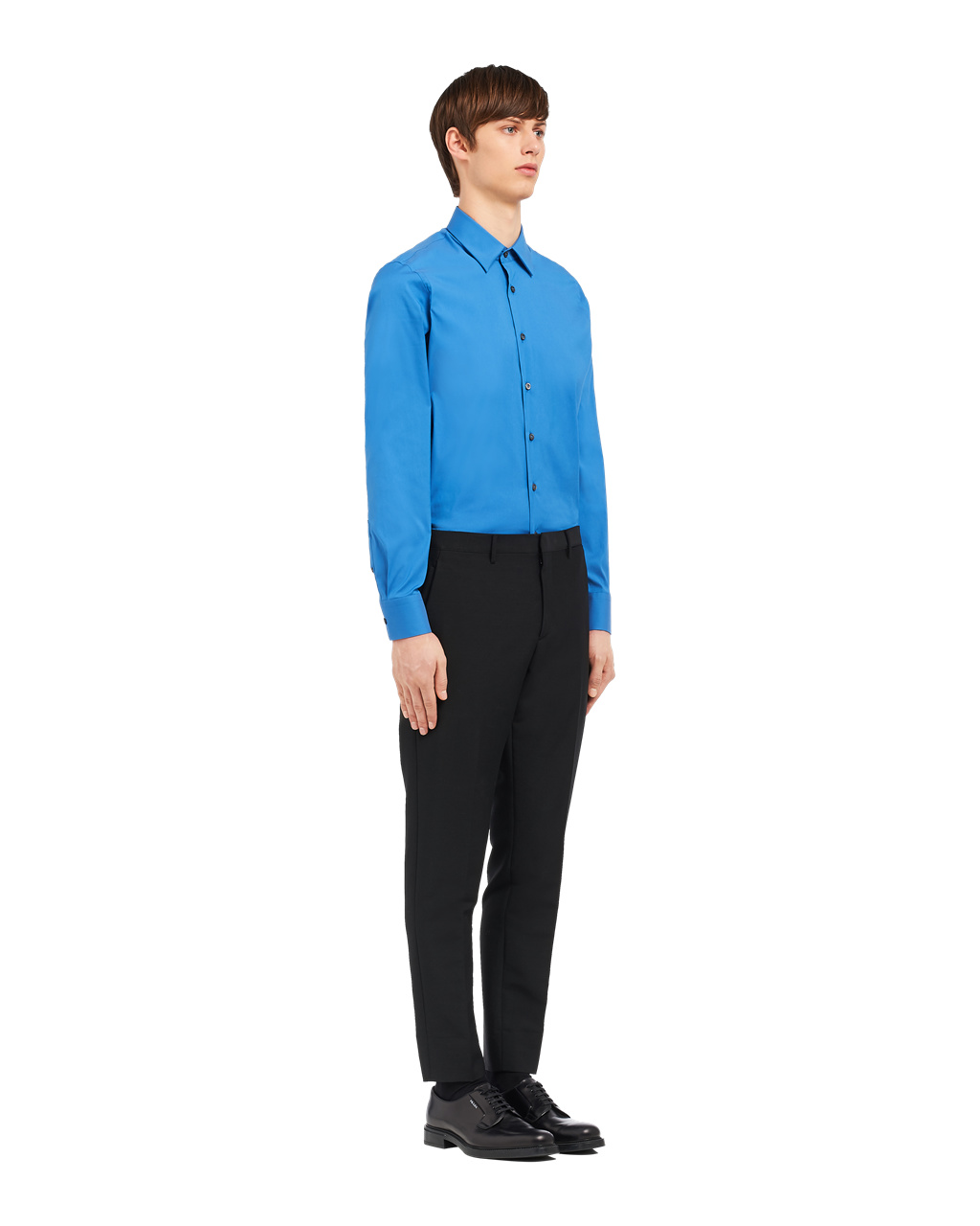 Prada Stretch Poplin Shirt Svetlo Modre | FEOQDI526