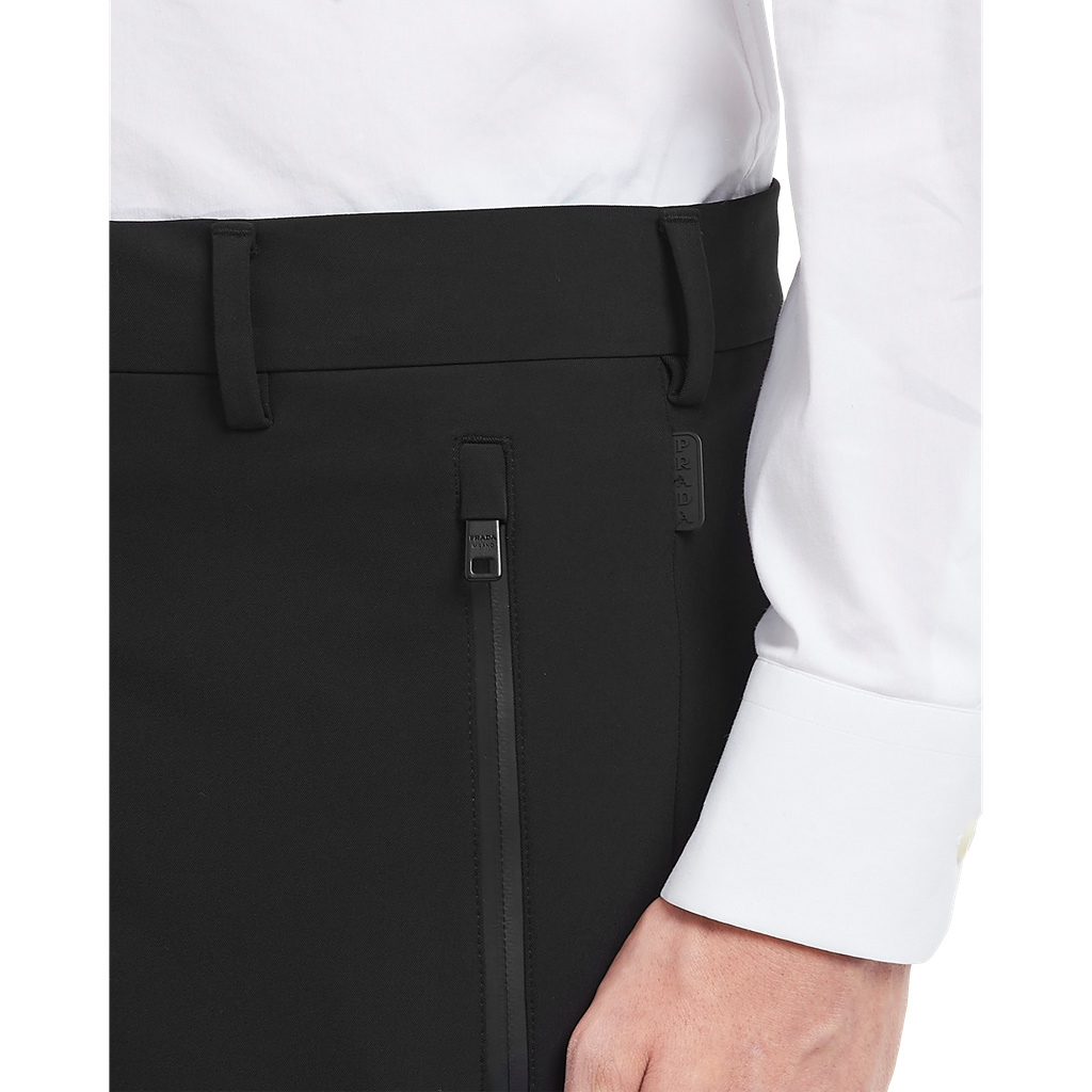 Prada Stretch Technical Fabric Trousers Čierne | TCWBKJ204