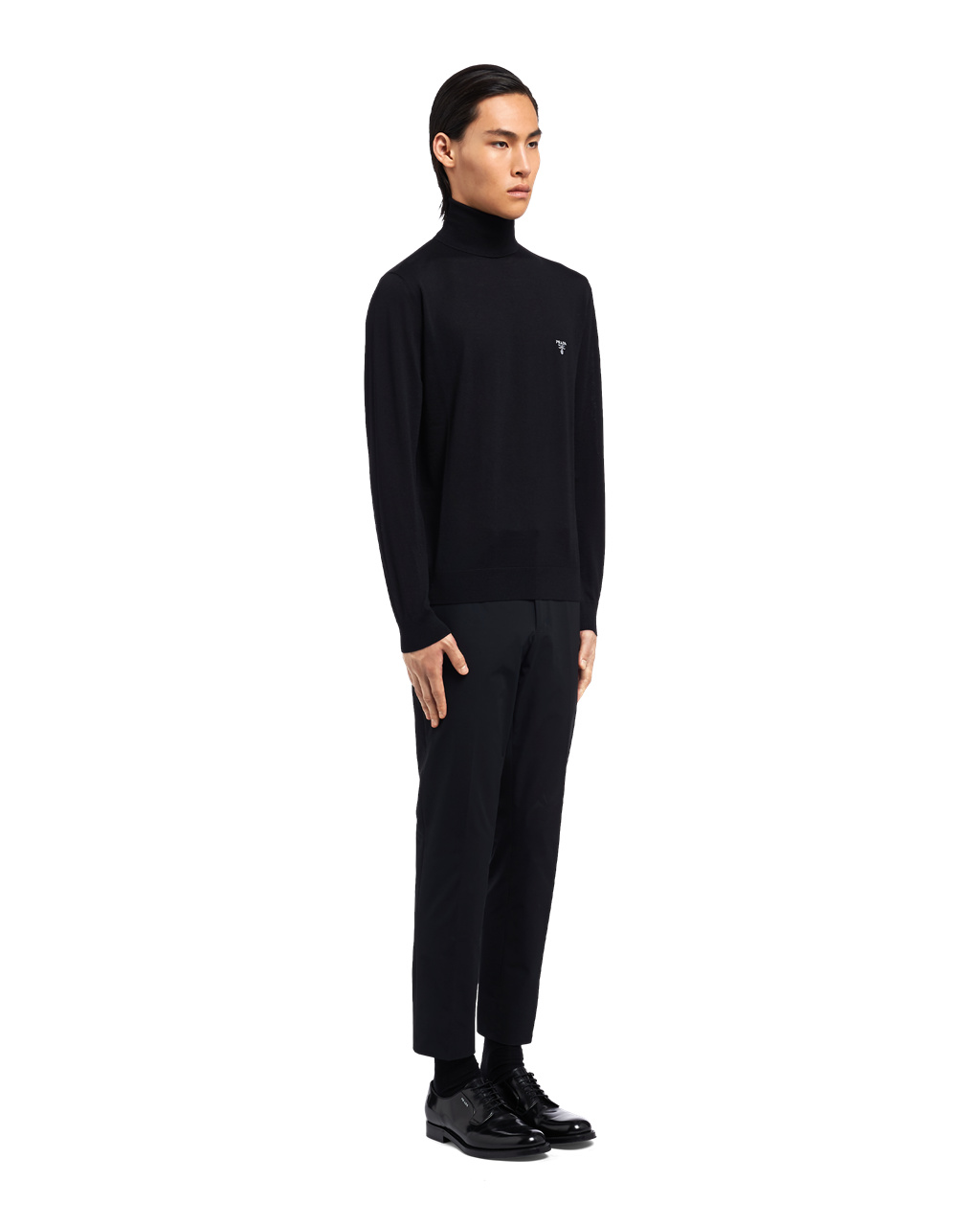 Prada Superfine Wool Turtleneck Svetrove Saty Čierne | IKTGFD321