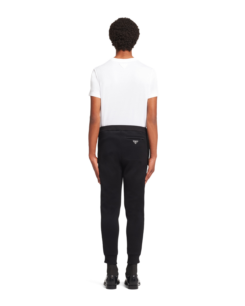 Prada Sweatpants With Nylon Details Čierne Čierne | AOBVYG306