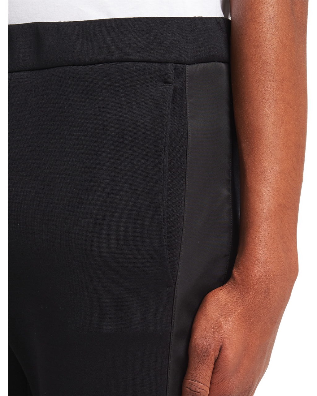 Prada Sweatpants With Nylon Details Čierne Čierne | AOBVYG306