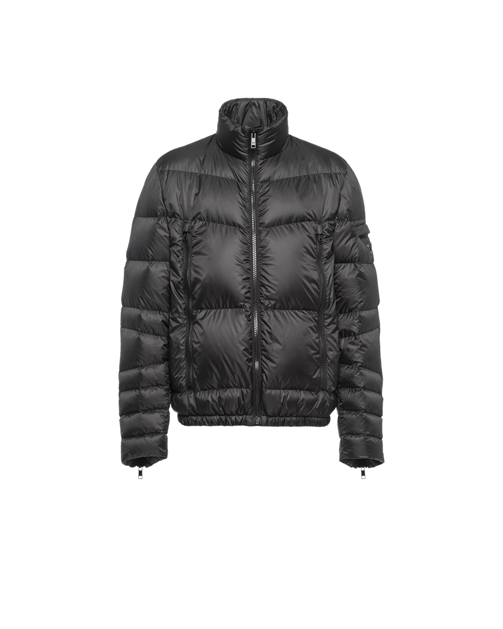 Prada Technical Eggshell Fabric Puffer Jacket Čierne | BLMITU716