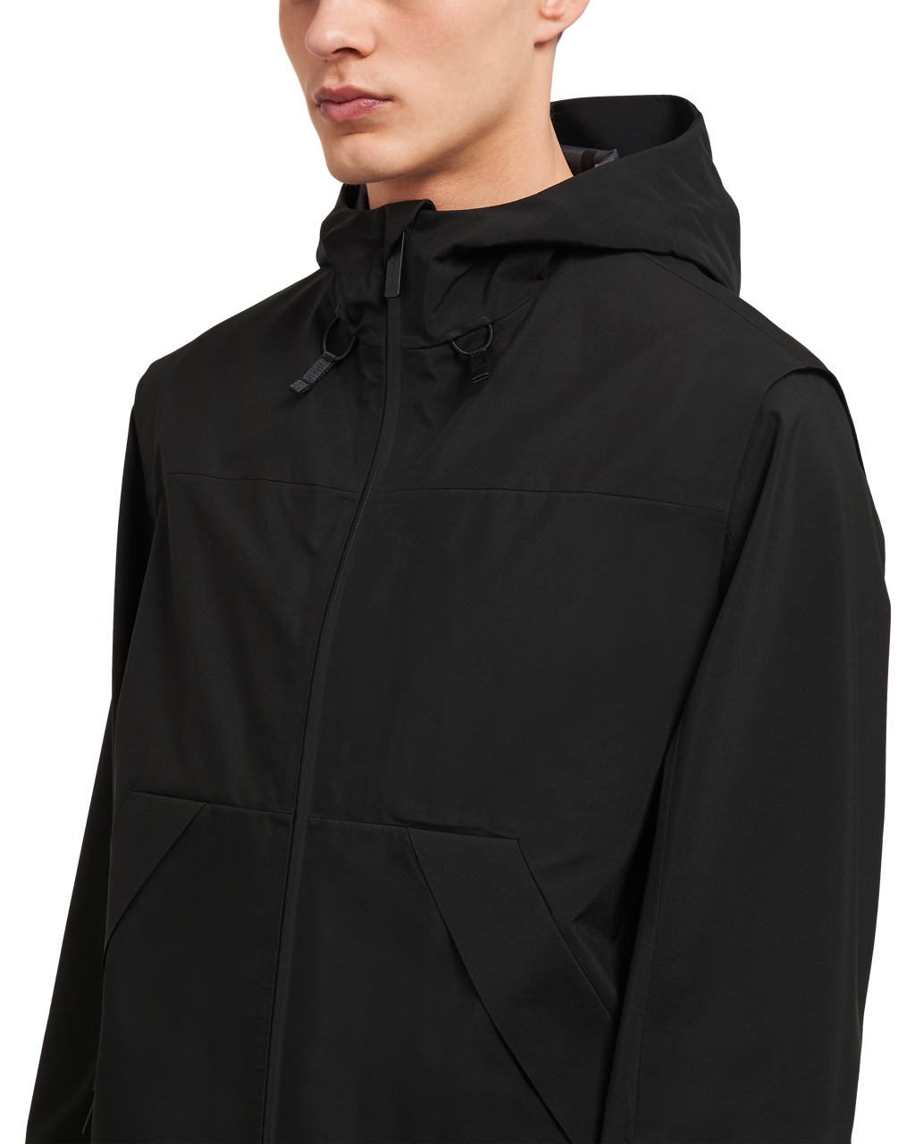 Prada Technical Fabric Windbreaker Čierne | HMXQAU947