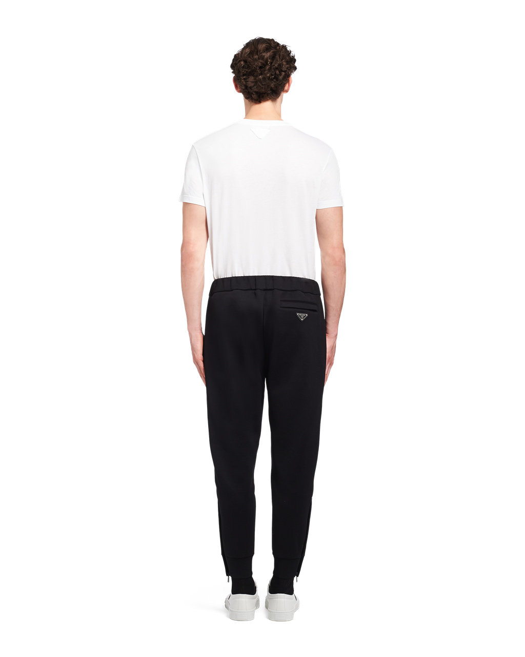 Prada Technical Fleece Trousers With Nylon Details Čierne Čierne | WMYHKQ706