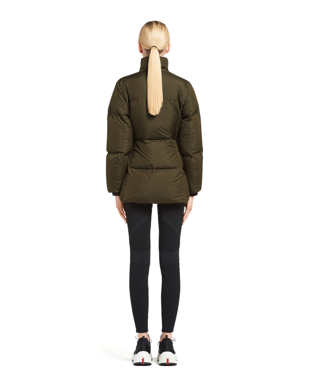 Prada Technical Nylon Puffer Jacket Zelene | XQIHLV216