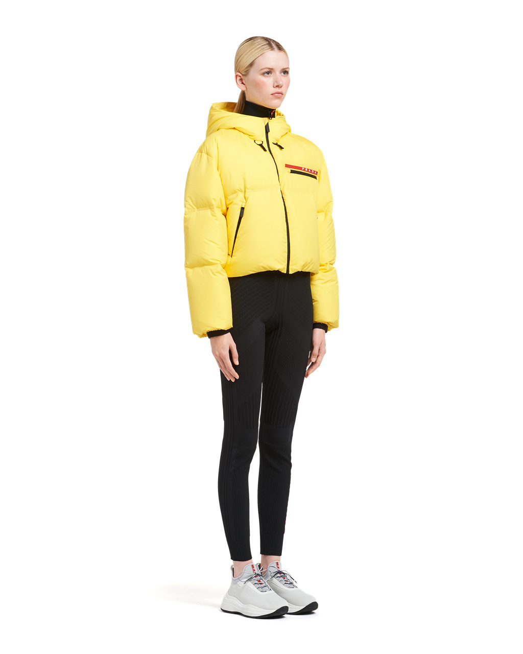 Prada Technical Nylon Puffer Jacket Žlté | CXLYHR936