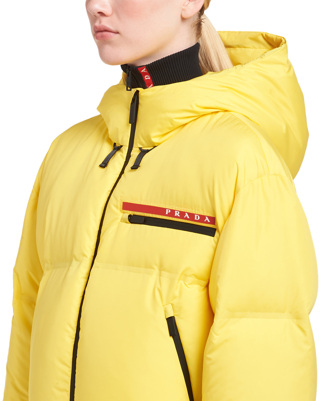 Prada Technical Nylon Puffer Jacket Žlté | CXLYHR936