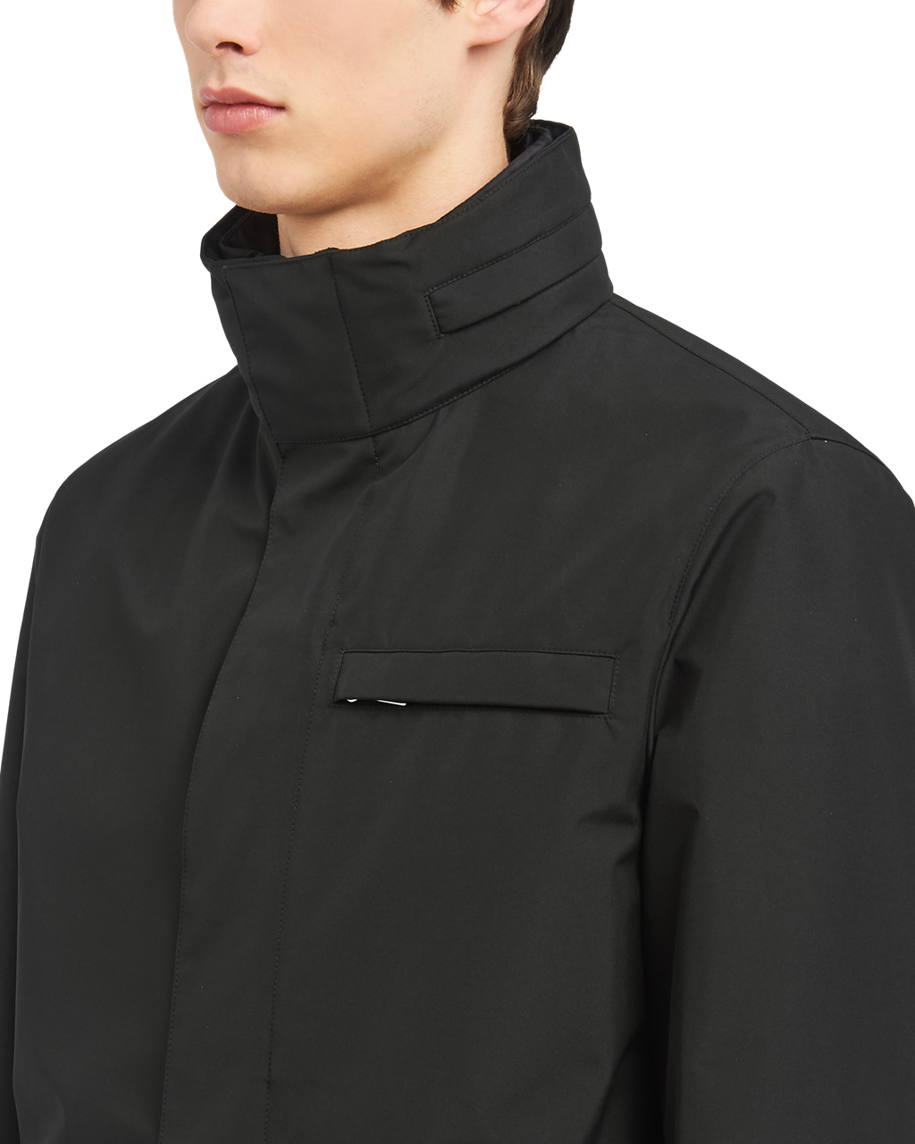 Prada Technical Poplin Raincoat Čierne | EMTWJY945