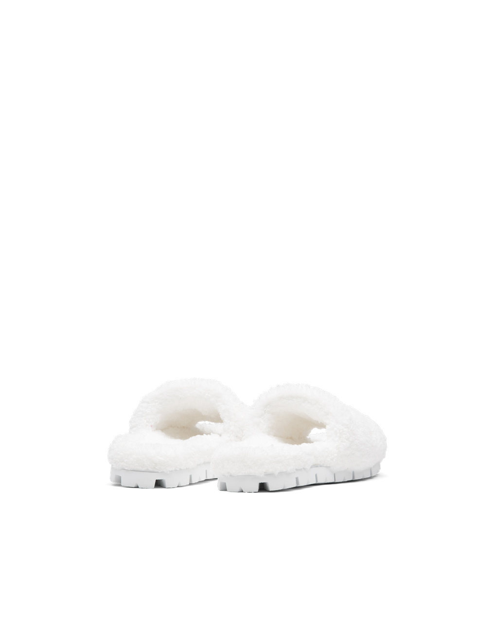 Prada Terry Cloth Slides Biele Čierne | OBRPEC792