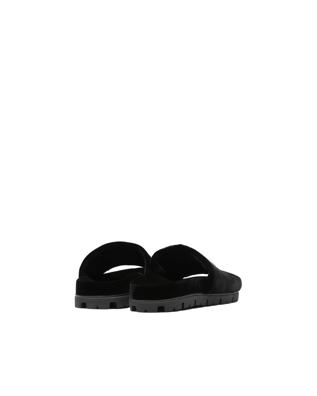 Prada Velvet Slides Čierne | NPKHQM384